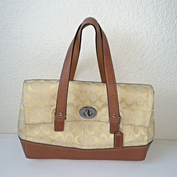 Coach Handbags - COACH Hampton Signature C Yellow Satchel - F13070